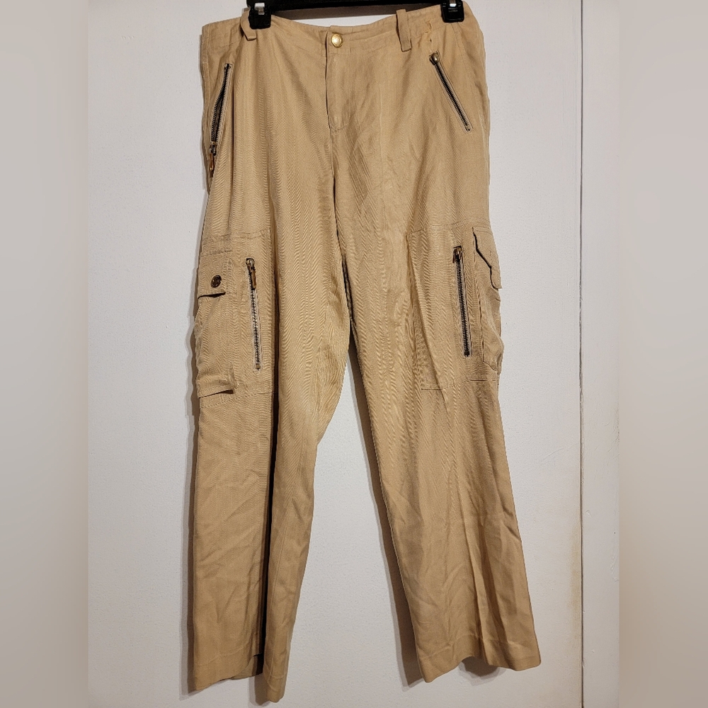 Lauren Ralph Lauren Silk Cargo Slacks